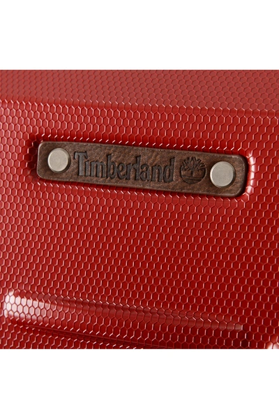 Shop Timberland Red Glencliff 20" Hardside Expandable Spinner Suitcase