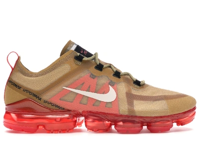 Pre-owned Nike  Air Vapormax 2019 Club Gold Ember Glow In Club Gold/light Cream-ember Glow-metallic Silver-black