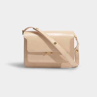 Shop Marni Trunk Bag In Soft Beige Calfskin