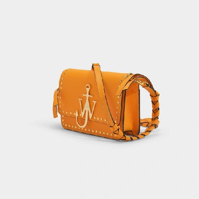 Shop Jw Anderson Logo Bag In Yellow Studded Leather