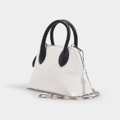 Shop Lanvin Magot Mini Colorblock Bag In White