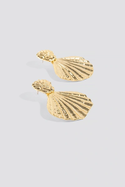 Shop Trendyol Sea Shell Patterned Bijouterie Earrings - Gold