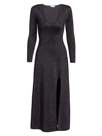 Shop A.l.c Serafina Knit Dress In Black Lavender