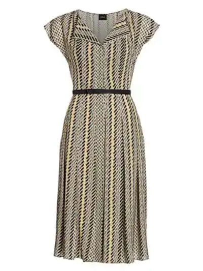 Shop Akris Women's Multicolor Tweed Belted Shirtdress In Neutral