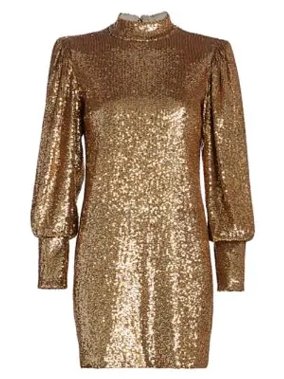 Shop A.l.c Women's Christy Sequin Mini Dress In Gold