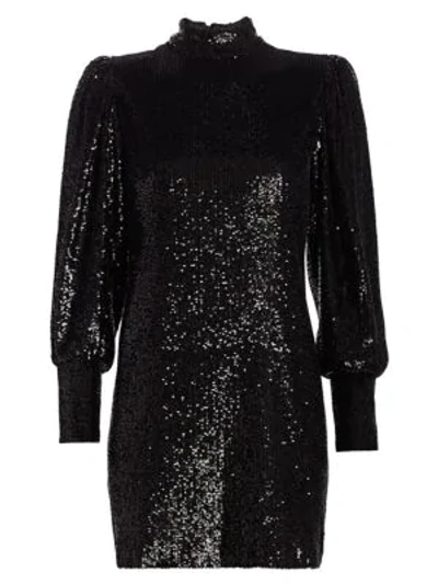 Shop A.l.c Women's Christy Sequin Mini Dress In Black