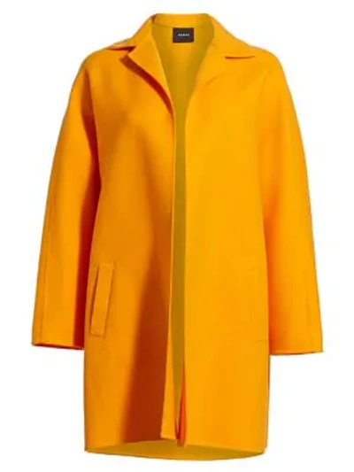 Shop Akris Harlow Double Faced Wool & Cashmere Coat In Sunrise