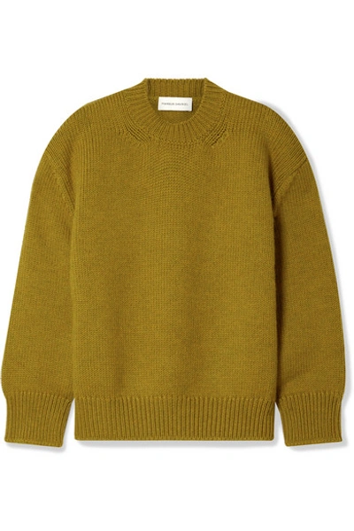 Shop Mansur Gavriel Wool Sweater In Mustard
