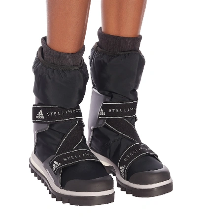 Shop Adidas By Stella Mccartney Logo Snow Boots In Black