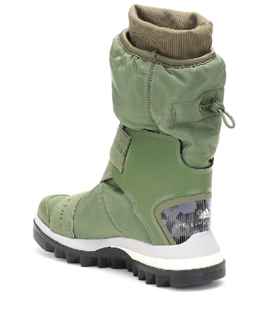 Shop Adidas By Stella Mccartney Logo Snow Boots In Green