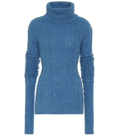 Shop Jacquemus La Maille Sofia Alpaca-blend Sweater In Blue