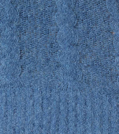 Shop Jacquemus La Maille Sofia Alpaca-blend Sweater In Blue
