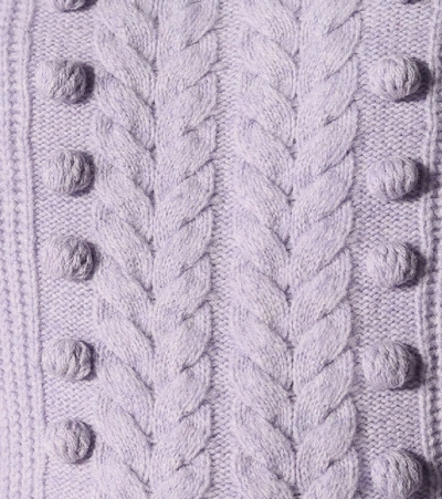 Shop Temperley London Wool Turtleneck Sweater In Purple
