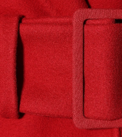 Shop Helmut Lang Wool-blend Coat In Red
