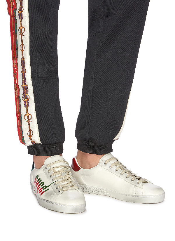 gucci ace distressed