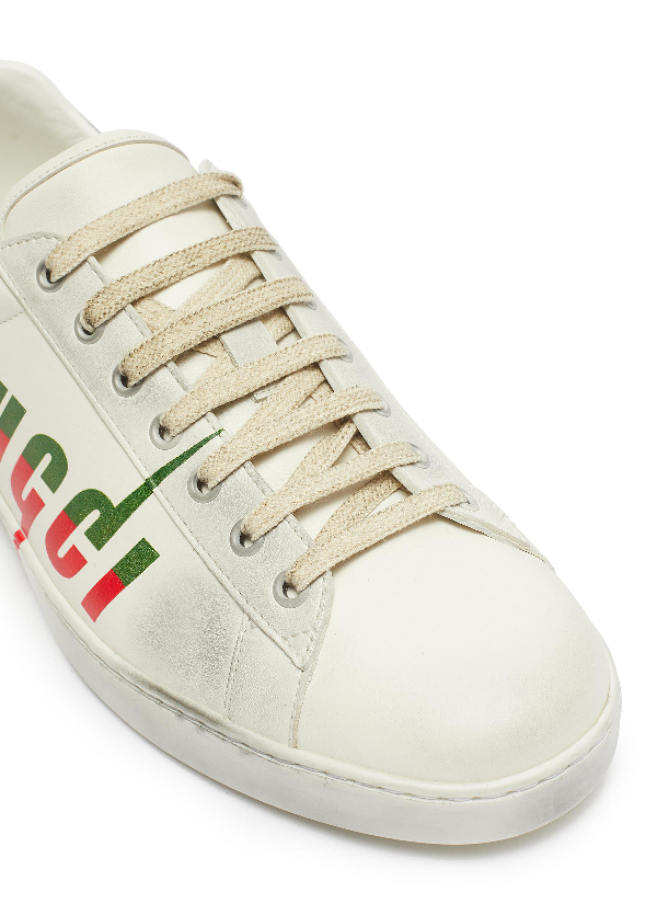 gucci ace distressed