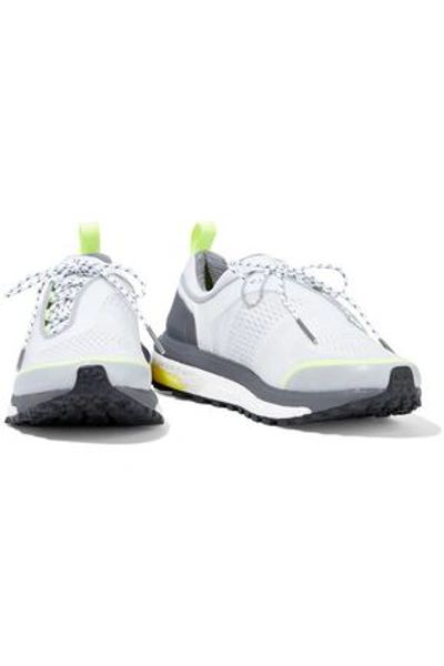 Shop Adidas By Stella Mccartney Woman Supernova Trail Neon-trimmed Mesh Sneakers Gray