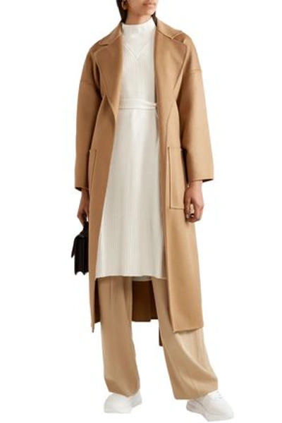 Shop Agnona Belted Cashmere Tunic In Ivory