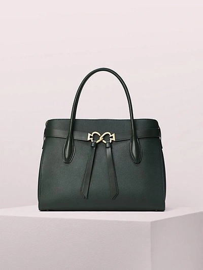 Shop Kate Spade Toujours Large Satchel In Deep Evergreen