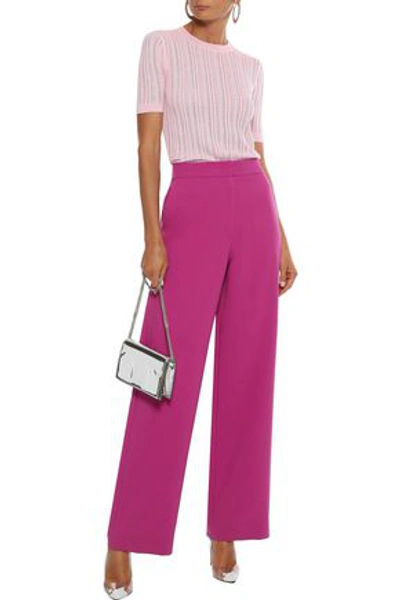 Shop Cushnie Pointelle-knit Top In Baby Pink