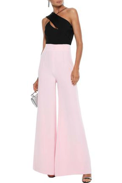 Shop Cushnie Woman Silk-cady Wide-leg Pants Baby Pink