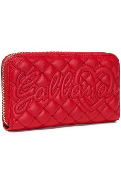 Shop Dolce & Gabbana Woman Quilted Leather Continental Wallet Red