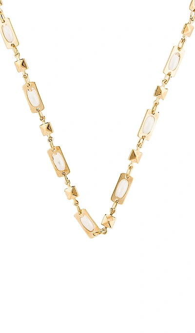 Shop Paradigm Rectangle Chain In Gold & Pearl