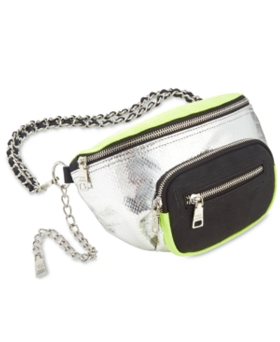Shop Steve Madden Summit Belt Bag In Neon Green/silver