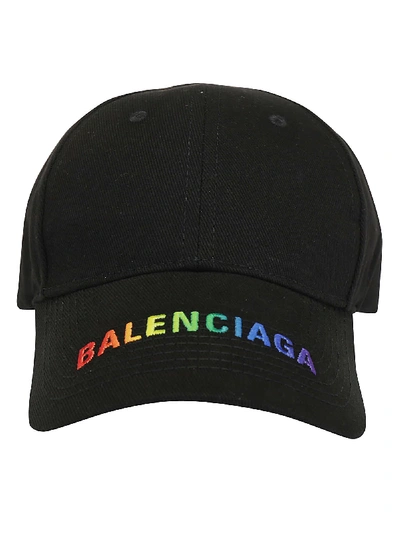 Shop Balenciaga Baseball Hat In Black