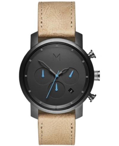 Shop Mvmt Men's Chrono Sandstone Leather Strap Watch 40mm