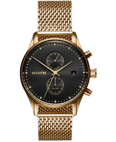 Shop Mvmt Men's Voyager Eclipse Gold-tone Stainless Steel Mesh Bracelet Watch 42mm