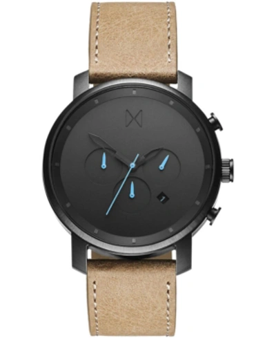 Mvmt Chrono Tan Leather Strap & Gray Dial Chronograph, 45mm In Sandstone