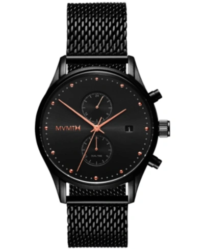 Shop Mvmt Men's Voyager Black Stainless Steel Mesh Bracelet Watch 42mm