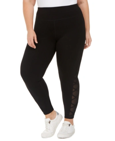 Shop Calvin Klein Performance Plus Size Criss Cross Legging In Black