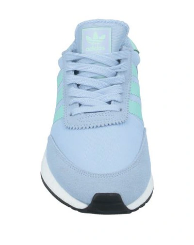 Shop Adidas Originals Woman Sneakers Azure Size 5.5 Textile Fibers In Blue