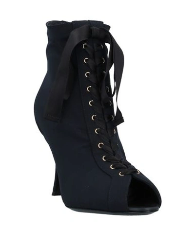 Dolce & Gabbana Black Stiletto Heels Lace Up Boots Shoes In Black