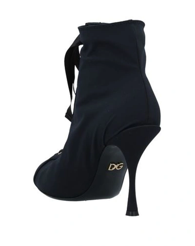 Dolce & Gabbana Black Stiletto Heels Lace Up Boots Shoes In Black