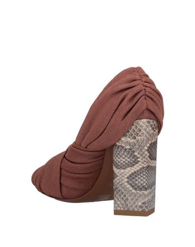 ROBERTO CAVALLI ROBERTO CAVALLI WOMAN PUMPS BROWN SIZE 5 TEXTILE FIBERS 11770781XQ 5