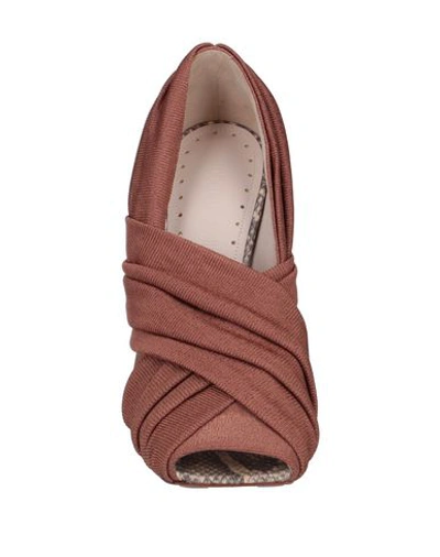 Roberto Cavalli Square Toe Snake Embossed Block Heel Pump In Brown