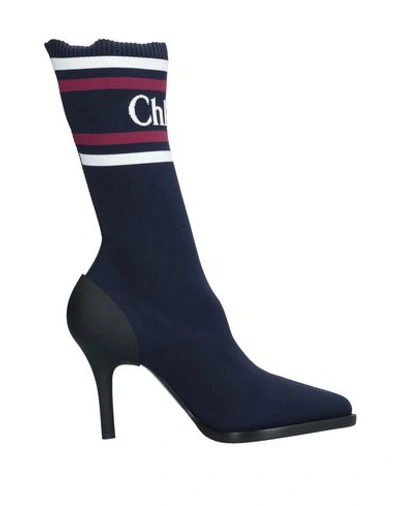 Shop Chloé Knee Boots In Dark Blue