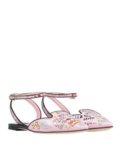 Shop Dolce & Gabbana Ballet Flats In Pink
