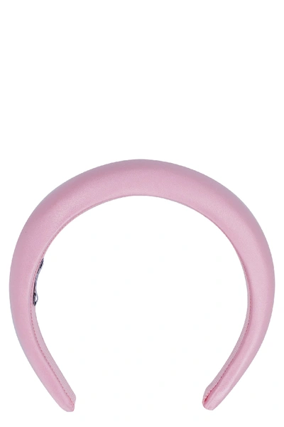 Shop Prada Satin Headband In Pink
