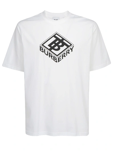 Shop Burberry Ellison T-shirt In White