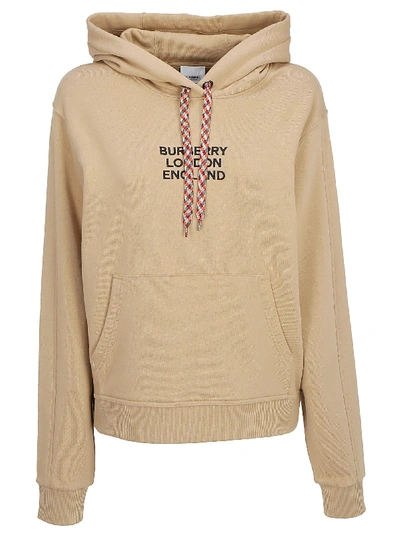 Shop Burberry Poulter Hoodie In Archive Beige