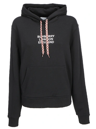 Shop Burberry Poulter Hoodie In Black