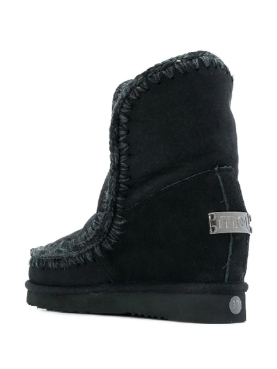 Shop Mou Suede Ankle Boots In Black