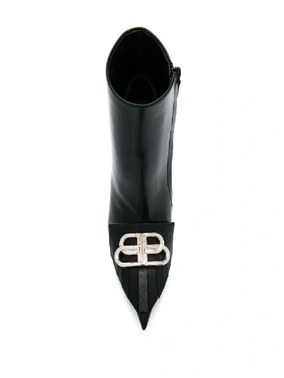 Shop Balenciaga Bb Logo Ankle Boots
