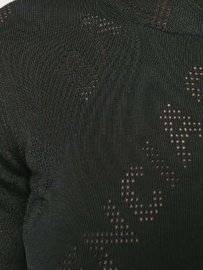Shop Balenciaga Logo Turtle Neck Sweater In Black