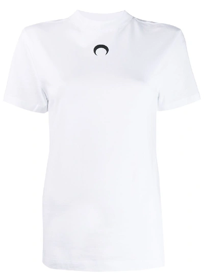 Shop Marine Serre Moon Logo Cotton T-shirt In White