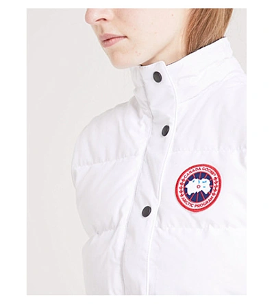 Shop Canada Goose Freestyle Sleeveless Shell-down Gilet In White